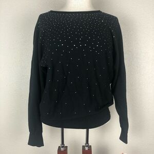 NWT C.D. Petites “Nailhead” Long Sleeve Sweater